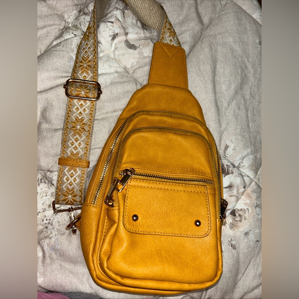 Vibrant Yellow Crossbody Bag